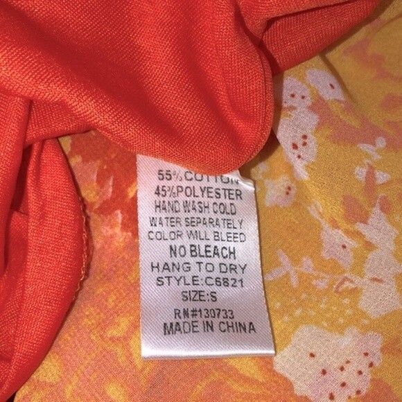 Umgee small orange & yellow maxi dress - Picture 8 of 8